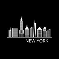 skyline di new york illustrato sullo sfondo vettore