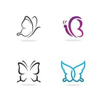 farfalla logo design modello vettore illustrazione