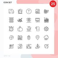 impostato di 25 moderno ui icone simboli segni per americano sole simbolismo solare documento modificabile vettore design elementi