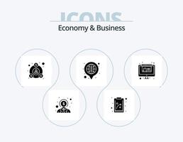 economia e attività commerciale glifo icona imballare 5 icona design. in linea. attività commerciale. internazionale. attività commerciale vettore