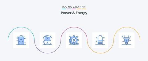 energia e energia blu 5 icona imballare Compreso potenza. energia. olio. carica. energia vettore