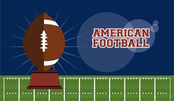 poster di sport football americano con trofeo vettore