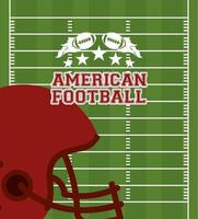 poster di sport football americano con casco vettore