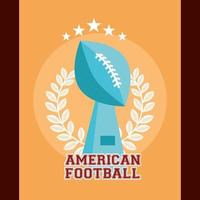 poster di sport football americano con trofeo vettore