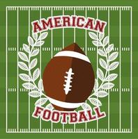 banner di sport football americano con la palla vettore