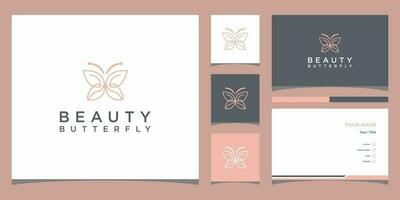 modelli di logo butterly e design di biglietti da visita vettore Premium