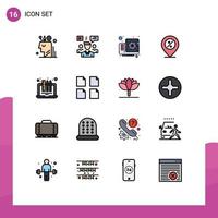 16 creativo icone moderno segni e simboli di percentuale offrire video e-commerce hardware modificabile creativo vettore design elementi