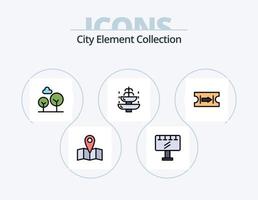 città elemento collezione linea pieno icona imballare 5 icona design. . stato . riciclare stato . strada vettore