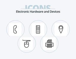 dispositivi linea icona imballare 5 icona design. . carta. Wi-Fi vettore