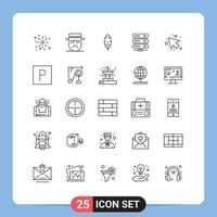 impostato di 25 moderno ui icone simboli segni per sinistra freccia piuma Conservazione dati modificabile vettore design elementi