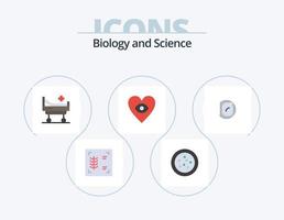 biologia piatto icona imballare 5 icona design. . . occhio. scienza. laboratorio vettore