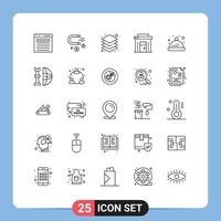 impostato di 25 moderno ui icone simboli segni per negozio e-commerce magnete commerciale design modificabile vettore design elementi