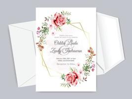 modelli di carta di invito matrimonio floreale belli ed eleganti vettore