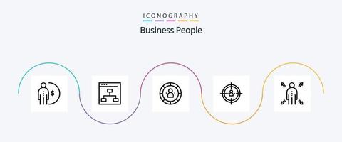 attività commerciale persone linea 5 icona imballare Compreso le persone. attività commerciale. le persone. persona. efficienza vettore