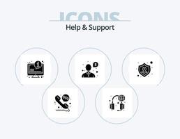 Aiuto e supporto glifo icona imballare 5 icona design. Strumenti. aggiustare. FAQ. sostegno. i soldi vettore