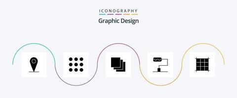 design glifo 5 icona imballare Compreso . S. vettore