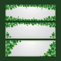 concetto di banner foglia verde trifoglio vettore