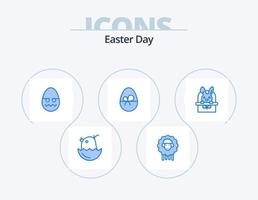 Pasqua blu icona imballare 5 icona design. carrello. natura. celebrazione. Pasqua. uovo vettore