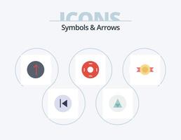 simboli e frecce piatto icona imballare 5 icona design. etichetta. simbolismo. simbolismo. cartello. su vettore