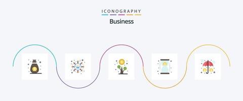 attività commerciale piatto 5 icona imballare Compreso investimento. risorse. fiore. veloce. clessidra vettore