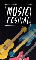 poster di invito di intrattenimento festival musicale vettore