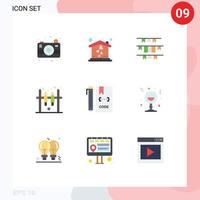 9 universale piatto colori impostato per ragnatela e mobile applicazioni sviluppo codifica ghirlanda codice gioco modificabile vettore design elementi