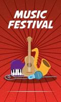 poster di invito di intrattenimento festival musicale vettore