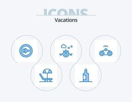 vacanze blu icona imballare 5 icona design. . trasporto. . vacanza vettore