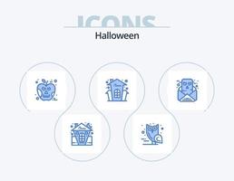 Halloween blu icona imballare 5 icona design. Chiacchierare. Halloween. allarmante. celebrazione. cranio vettore