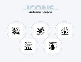 autunno glifo icona imballare 5 icona design. autunno. dolce. autunno. Miele. albero vettore