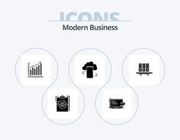 moderno attività commerciale glifo icona imballare 5 icona design. statistiche. diagramma. attività commerciale. attività commerciale. grafico vettore