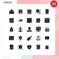 25 creativo icone moderno segni e simboli di orologio Visualizza gioco ricerca consolle modificabile vettore design elementi