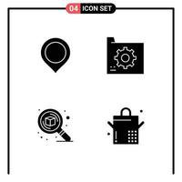 creativo icone moderno segni e simboli di Posizione design marchio Banca dati ricerca modificabile vettore design elementi
