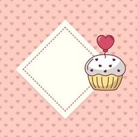 design di muffin di San Valentino vettore