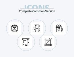 completare Comune versione linea icona imballare 5 icona design. interno. cassetto. ui. credenza. supporto vettore