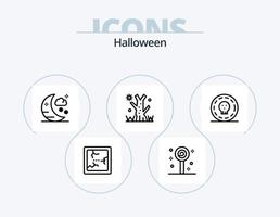 Halloween linea icona imballare 5 icona design. orrore. spaventoso. vacanza. vigilia. Magia vettore