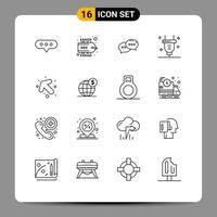 impostato di 16 moderno ui icone simboli segni per dollaro su conversazione freccia interruttore modificabile vettore design elementi
