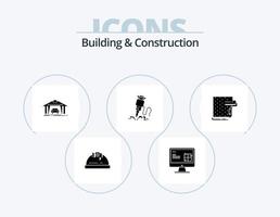 edificio e costruzione glifo icona imballare 5 icona design. attrezzo. costruzione. design. costruzione. costruzione vettore