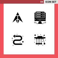 impostato di 4 moderno ui icone simboli segni per dubaico direzionale crypto moneta ospitando sinistra modificabile vettore design elementi