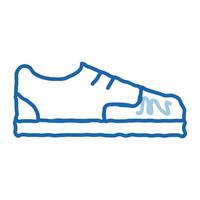 sneaker scarpa scarabocchio icona mano disegnato illustrazione vettore