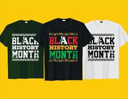 nero storia mese, africano americano nero storia mese juneteenth tipografia t camicia design vettore