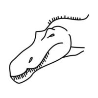 icona di suchomimus. doodle disegnato a mano o contorno nero icona stile vettore