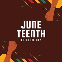 juneteenth la libertà giorno design per internazionale momento vettore