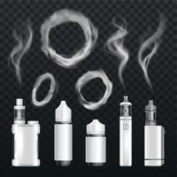 realistico Vape Fumo impostato vettore