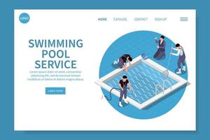 nuoto piscina servizio sito web vettore