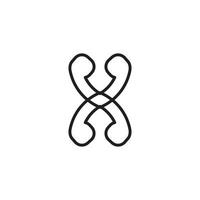 X icona. semplice stile Pericolo manifesto sfondo simbolo. X marca logo design elemento. X maglietta stampa. vettore per etichetta.