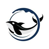 uccisore balena orca logo vettore illustrazione