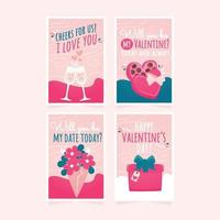 carte creative di San Valentino vettore