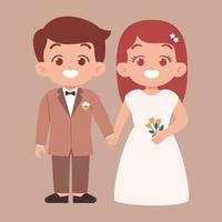 sposa e sposo. nozze concetto illustrazione vettore