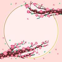 concetto di albero di fiori di ciliegio vettore